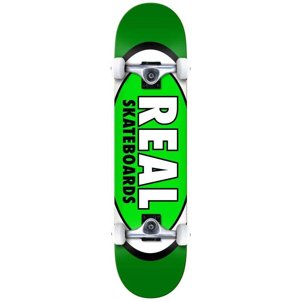 Real Classic Oval Large Factory Complete Skateboard Green 8"