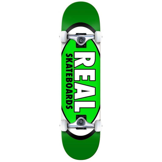 Real Classic Oval Large Factory Complete Skateboard Green 8"