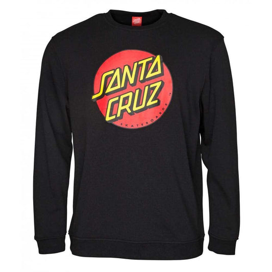 Santa Cruz Classic Dot Crewneck Sweatshirt Black