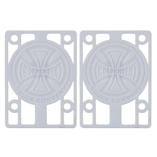 Indy Skateboard Riser Pads (Pack of 2) White 1/8"