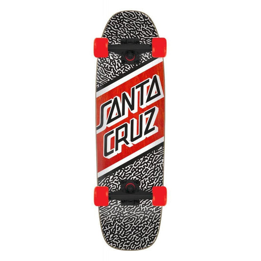 Santa Cruzer Amoeba Street Skate Factory Complete Skateboard Black Red 29.4"