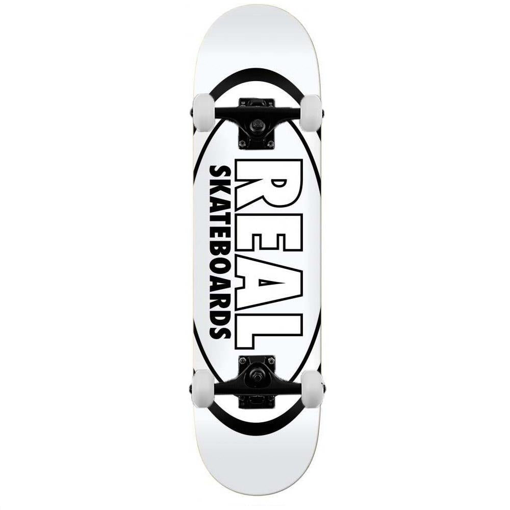 Real Team Classic Oval Complete Skateboard White 8.38"