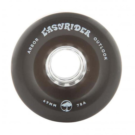 Arbor Easyrider Skateboard Wheels Outlook 78a Ghost Black 69mm