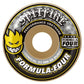 Spitfire Formula Four Conical Skateboard Wheels 99DU Yellow print 54mm Natural