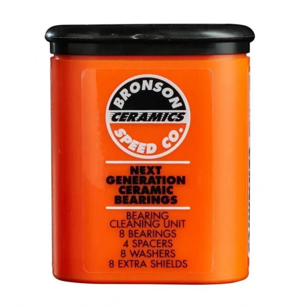 Bronson Speed Co Ceramic Skateboard Bearings Orange