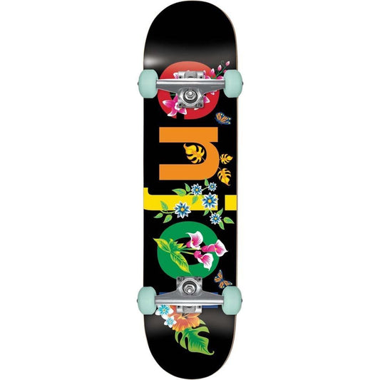 Enjoi Flowers Resin Premium Factory Complete Skateboard Black 8"