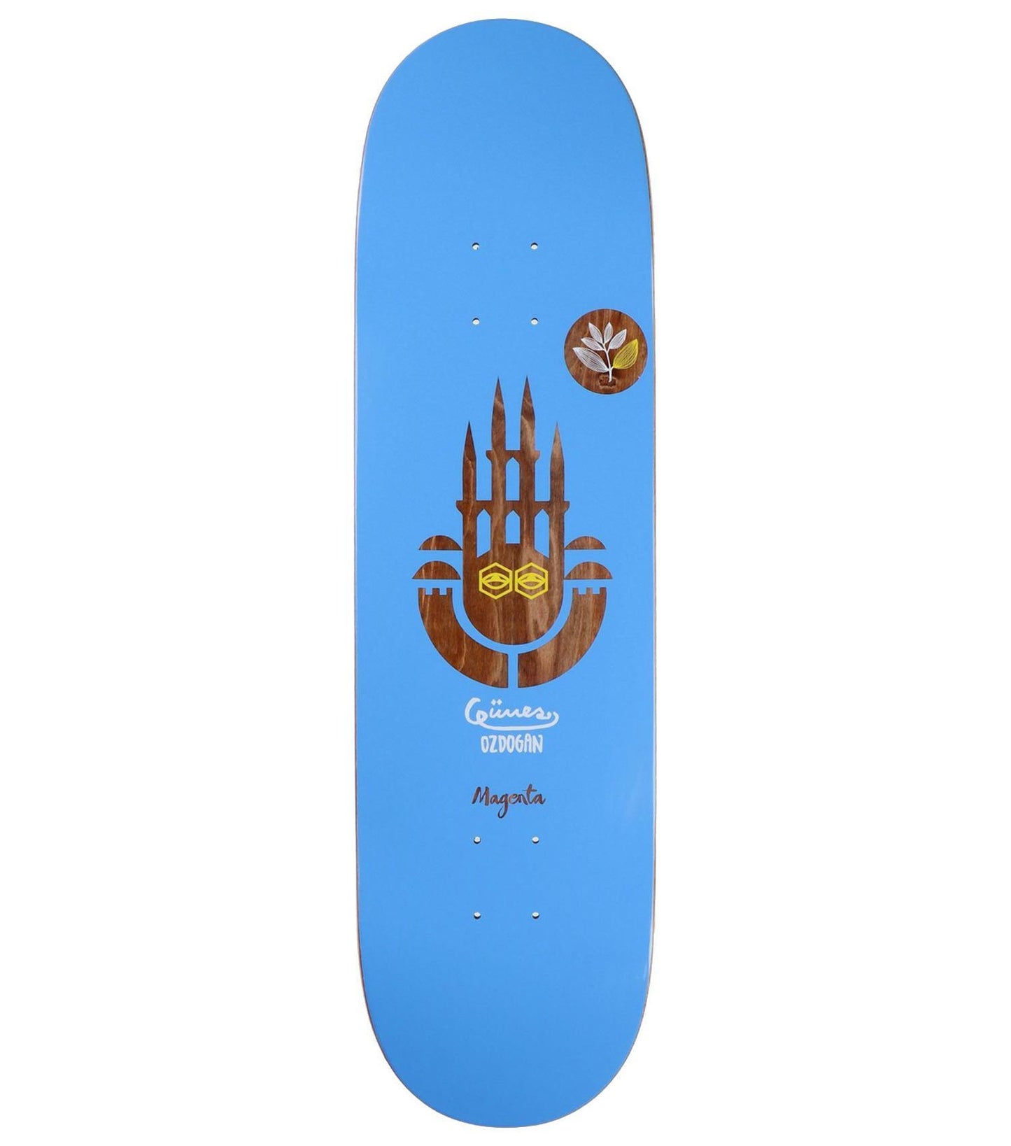 Magenta Ozdogan Swedstanbul Skateboard Deck Blue 8"