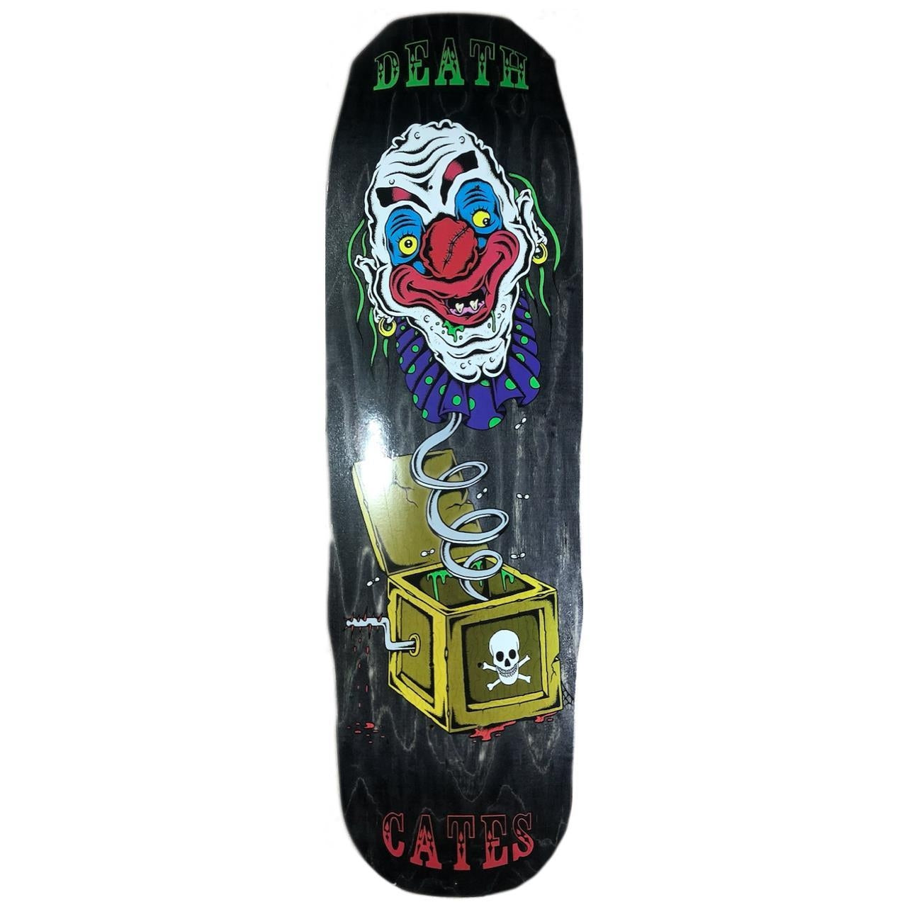 Death Dan Cates Jack In The Box Skateboard Deck Notch Pool Shape 9"