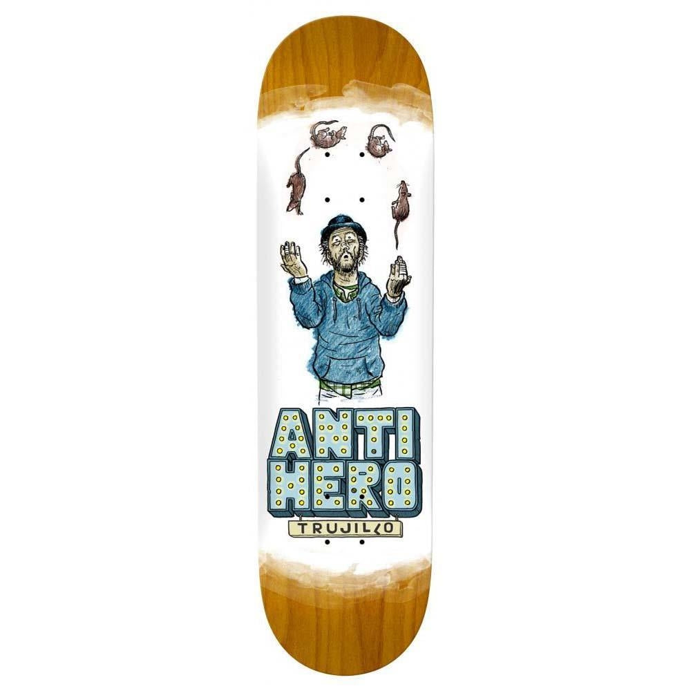 Anti Hero Pro Skateboard Deck Trujillo Street Performers Multiple Stains 8.38"