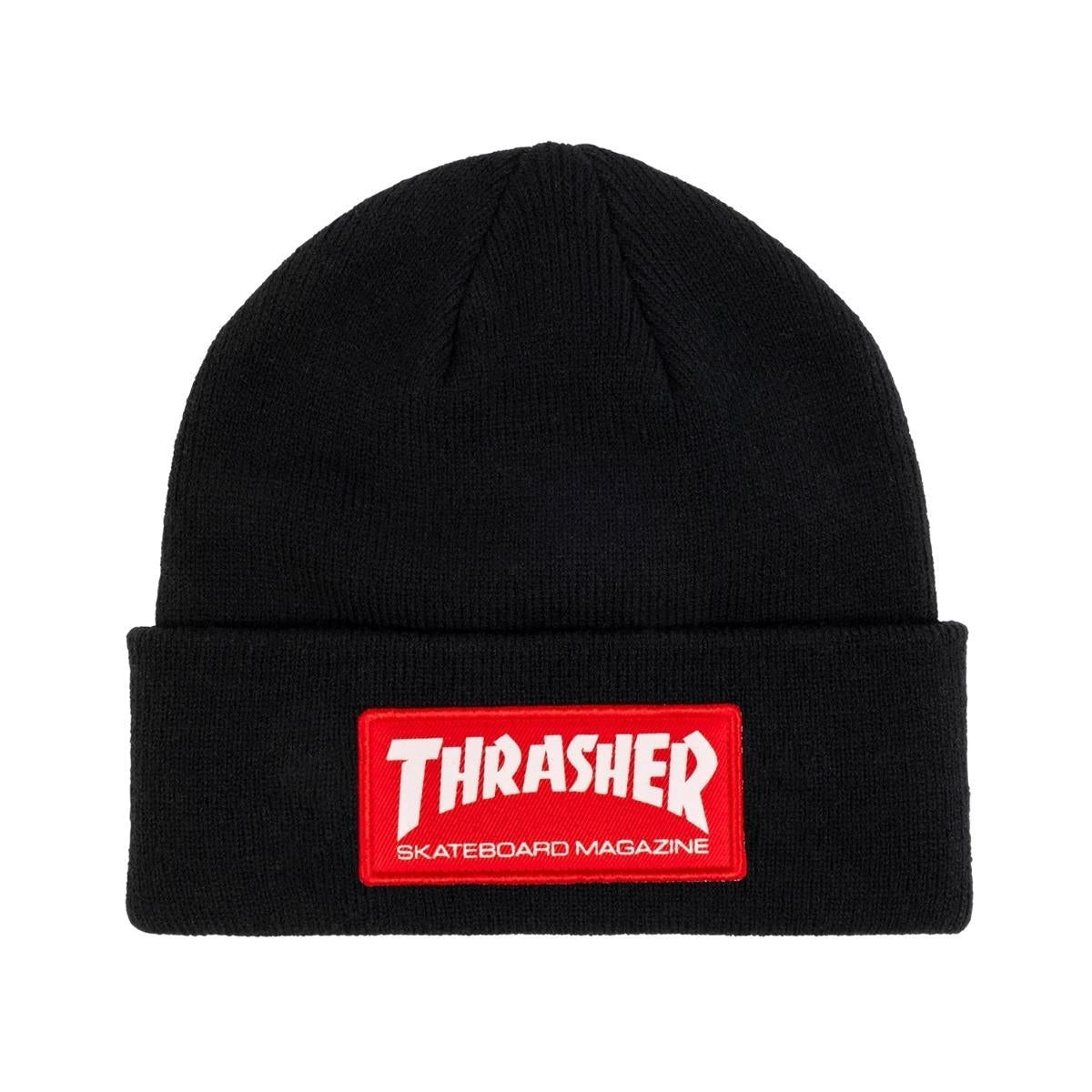Thrasher Beanie Skate Mag Patch Black One Size Adult