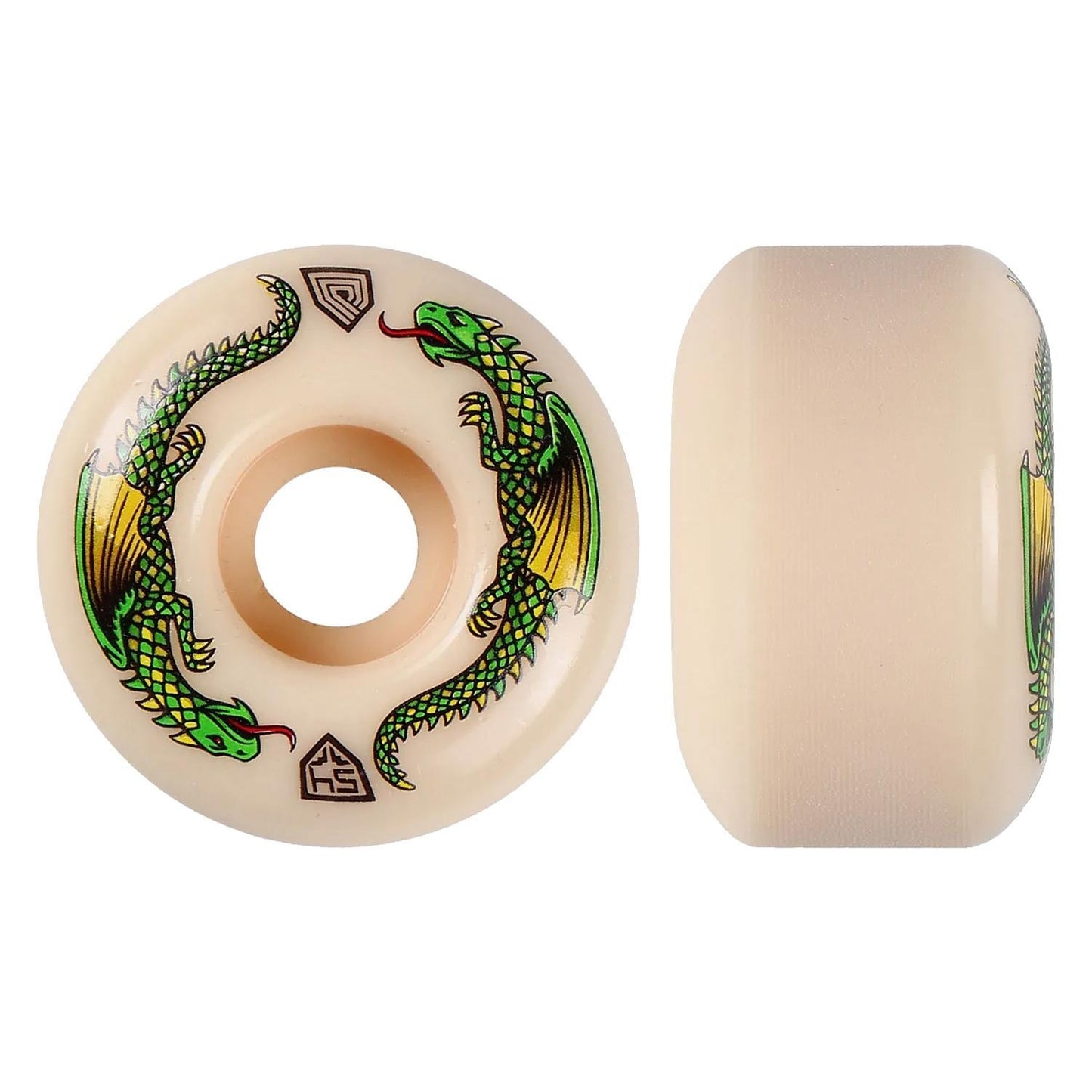 Powell Dragon Formula Skateboard Wheels Off White 93A Dragons V4 54mm x 34mm