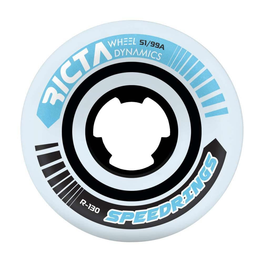 Ricta Speedrings Slim Skateboard Wheels 99a White 51mm