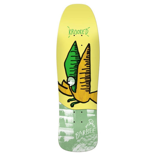 Krooked Pro Skateboard Deck Barbee Flight Yellow 9.5"