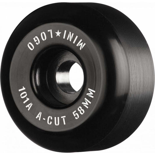 Mini Logo A-Cut 2 Skateboard Wheels 101a Black 58mm