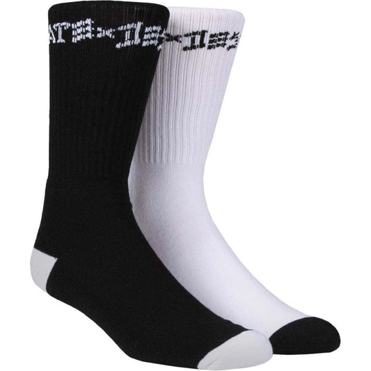 Thrasher Magazine Skate & Destroy Socks 2 Pack 1 x White 1 x Black