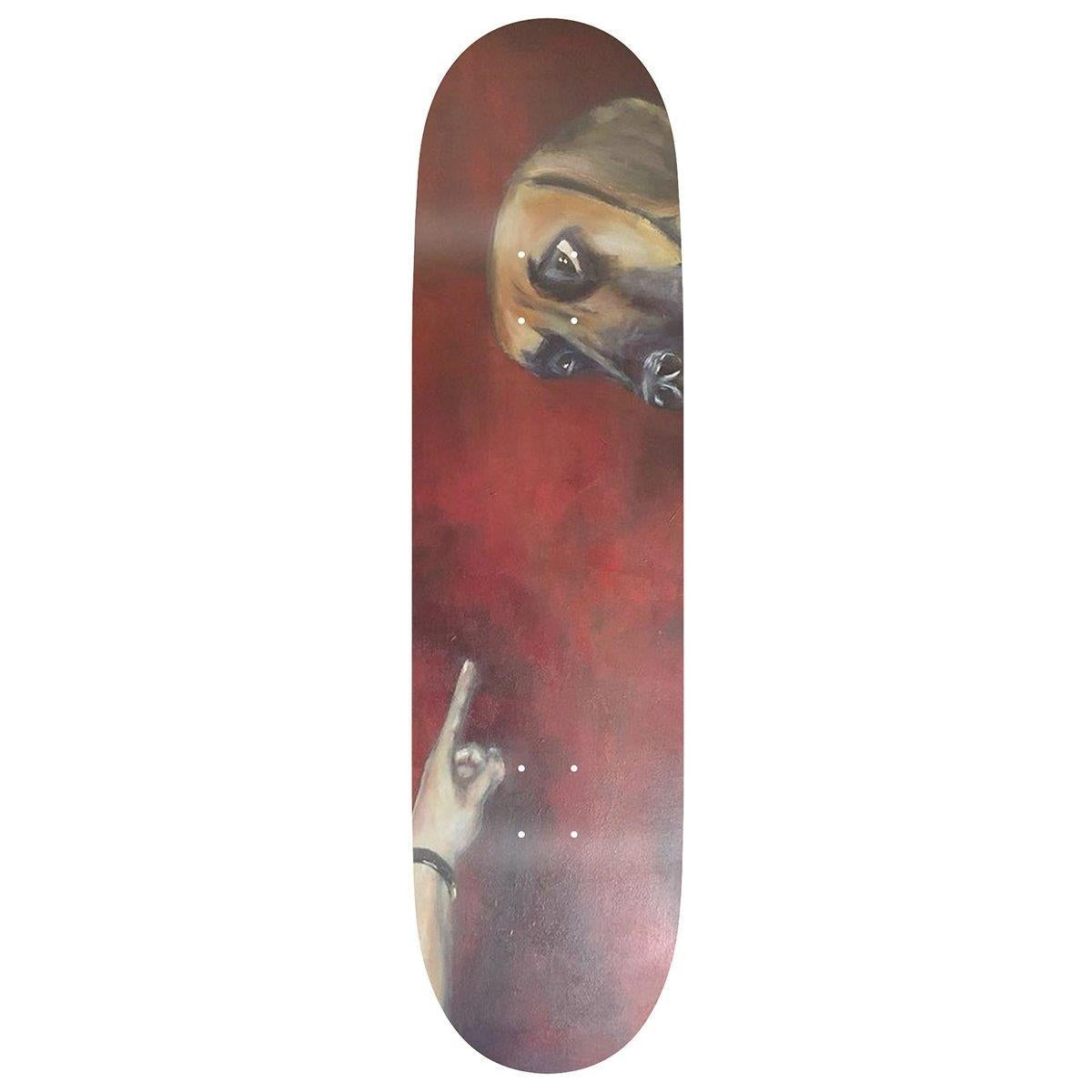 Alltimers Guilty Pup Skateboard Deck Red 8"