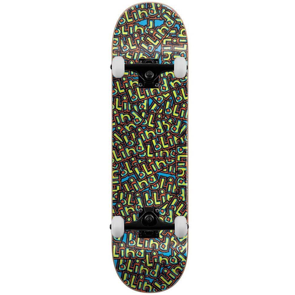 Blind OG Wallpaper Complete Skateboard Blue 8"