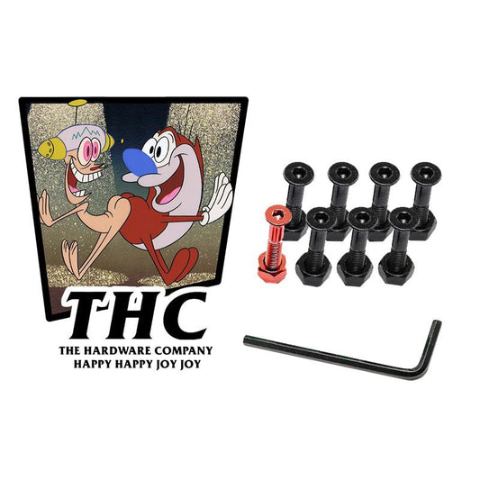 The Hardware Company THC Ren and Stimpy Red Skateboard Nuts & Bolts 1"