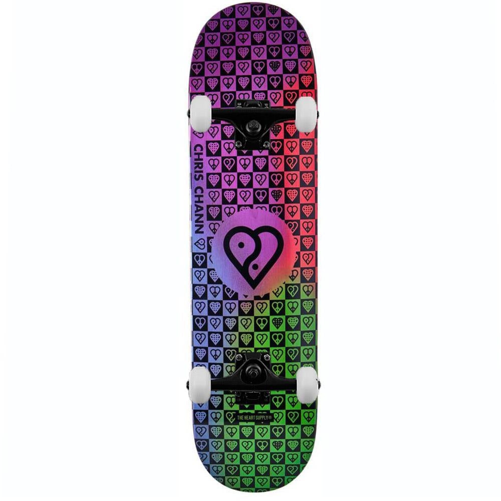 Heart Supply Chris Chann Trinity Tie-Dye Veneer Impact Light Complete Skateboard 8.25"