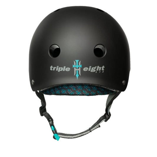 Triple 8 Sweatsaver Cert Helmet Tony Hawk Pro Edition Black Teal Xsmall Small