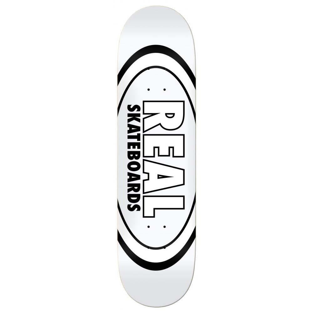 Real Team Classic Oval Skateboard Deck White 8.38"