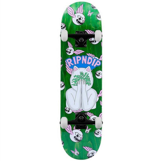 Rip N Dip Overthinking Complete Skateboard Green 8.25"