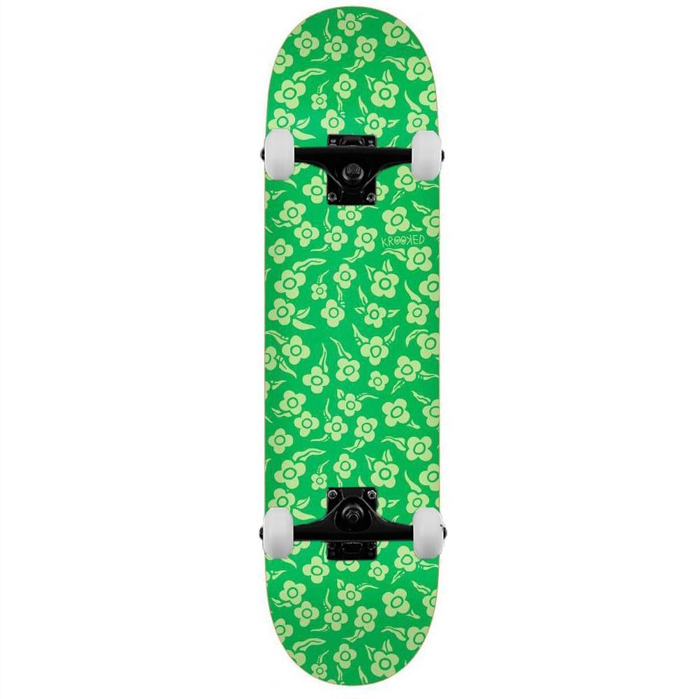 Krooked Flowers Complete Skateboard Green 8.38"