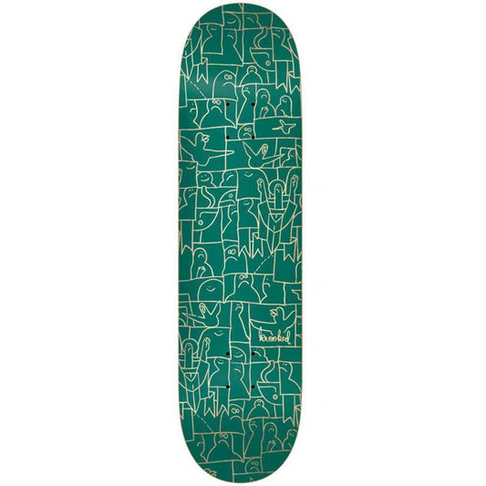 Krooked Flock Skateboard Deck Green 8.38"