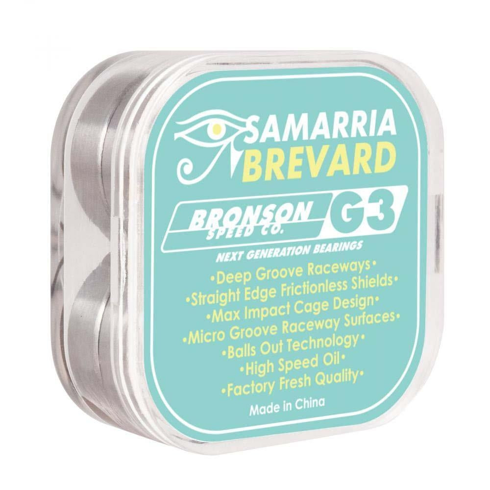 Bronson Speed Co. Skateboard Bearings Samaria Brevard Pro G3 Silver 8mm