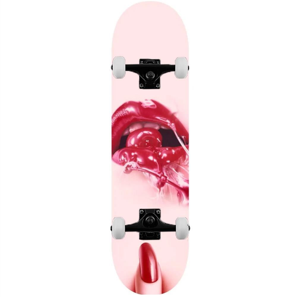 Evisen Finger Cherry Yosuke Onishi Complete Skateboard Pink 8.25"