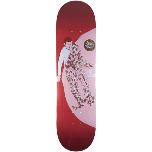 Magenta Leo Valls Extravision Skateboard Deck Red 8.25"