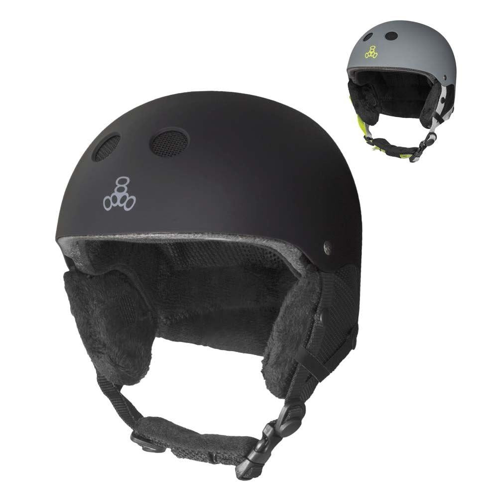 Triple 8 Snow HALO Helmet Rubber Black