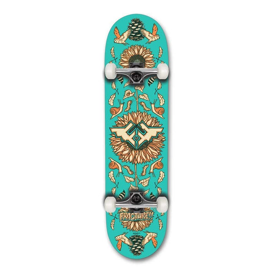 Fracture x Adswarm 2 The Golden Ratio Factory Complete Skateboard Turquoise 8.25"
