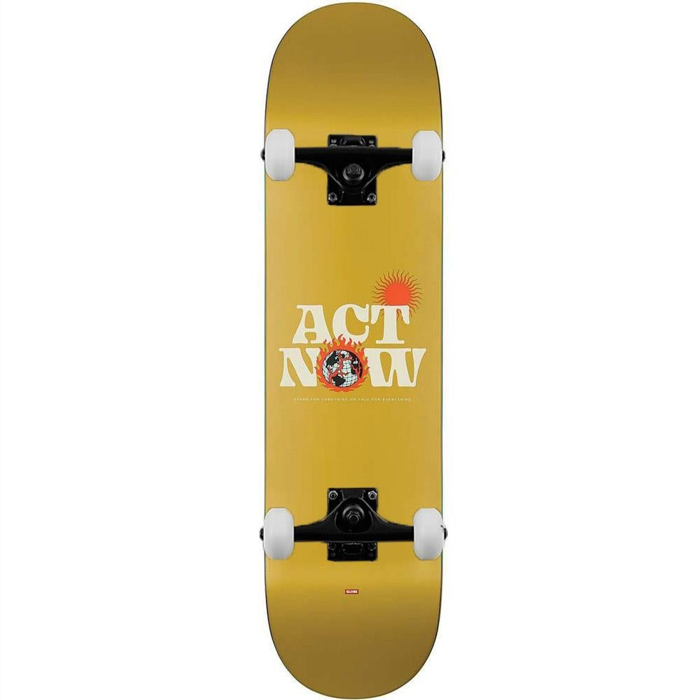 Globe G1 Act Now Complete Skateboard Mustard 8"
