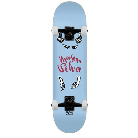 Real Mason By Natas Complete Skateboard Blue 8.28"