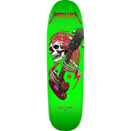 Powell Peralta Flight Skateboard Deck Metallica Collaboration Lime Green 9.26"