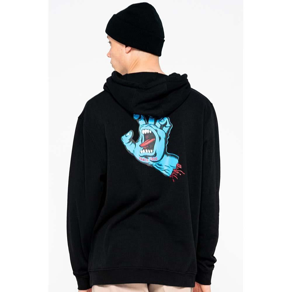 Santa Cruz Screaming Hand Chest Hooded Sweatshirt Black