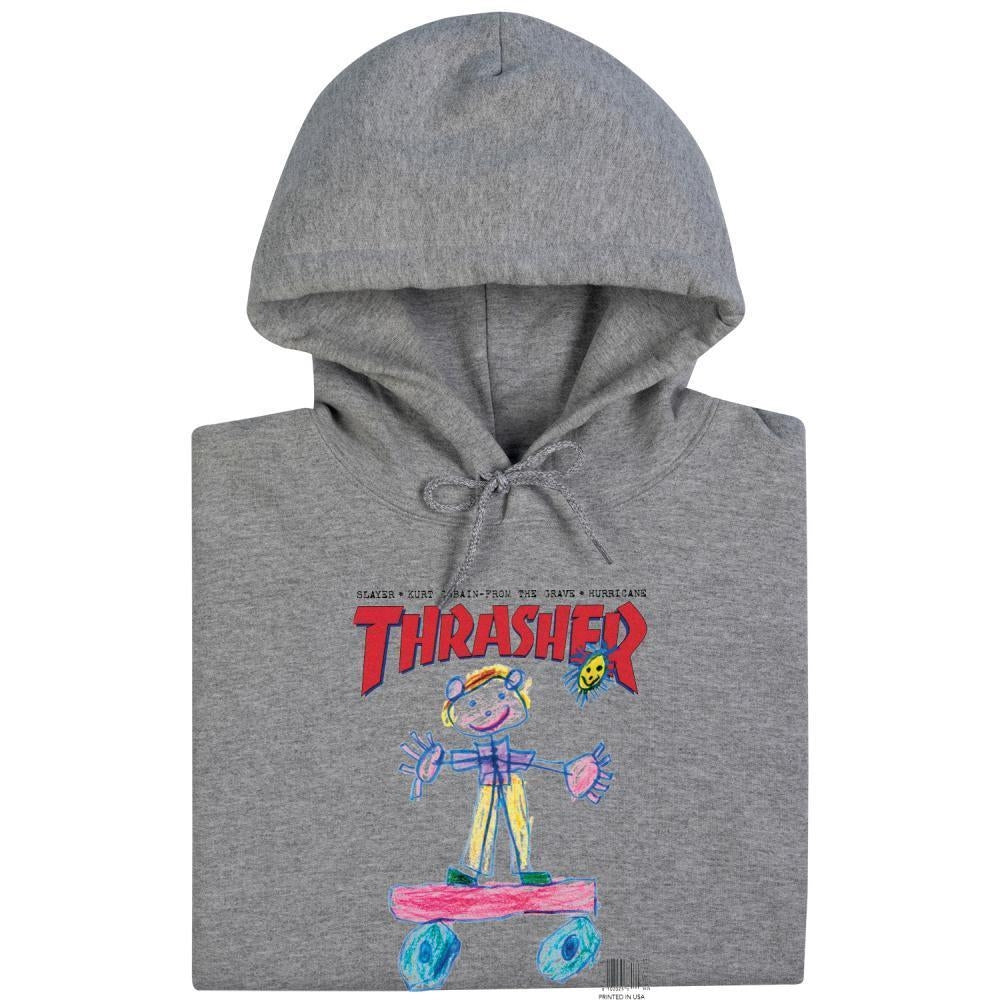 Thrasher Hooded Sweatshirt Kid Cover Ash