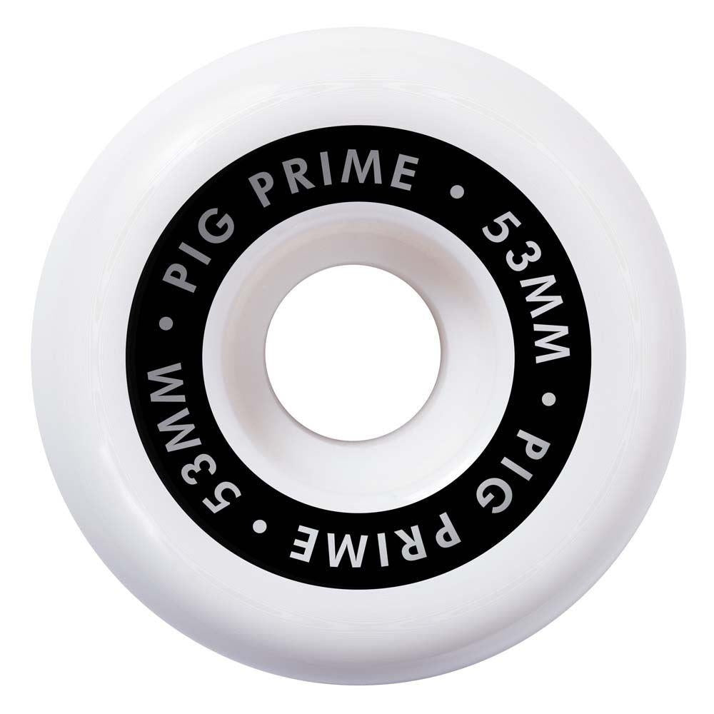 Pig Wheels Prime Skateboard Wheels White 53mm