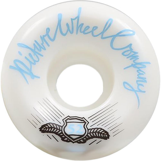 Picture Wheel Company POP Skateboard Wheels White Baby Blue 52mm
