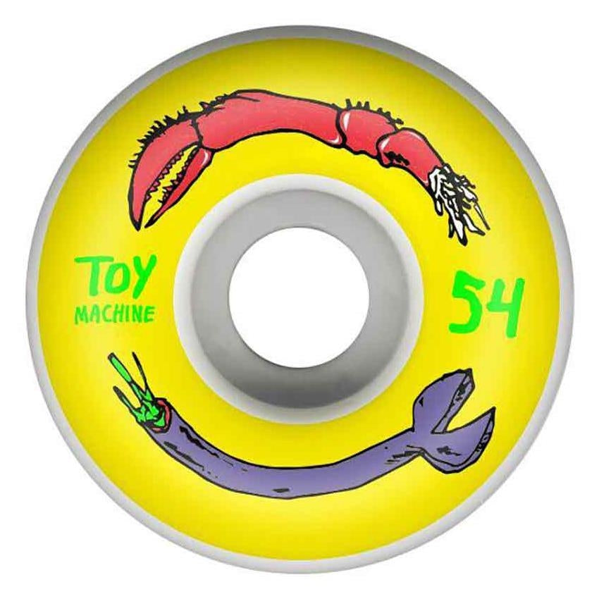 Toy Machine Fos Arms Skateboard Wheels 100a White Yellow 54mm