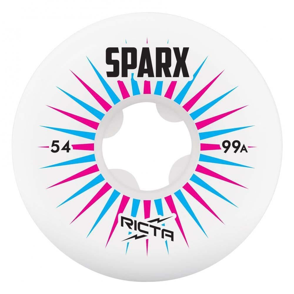 Ricta Wheels Sparx Skateboard Wheels 99a White 54mm