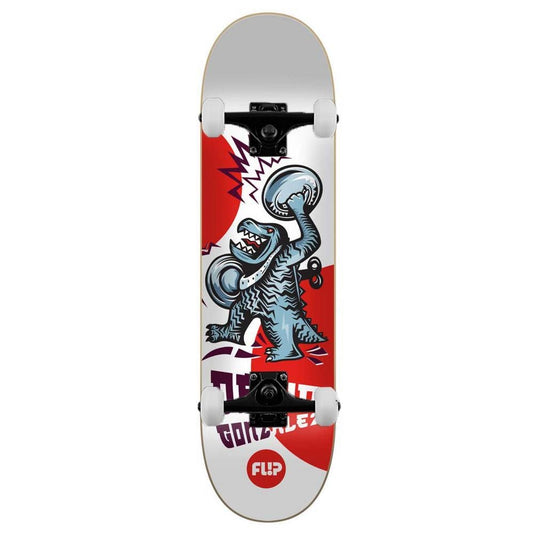 Flip Gonzalez Tin Toy Complete Skateboard White 8"
