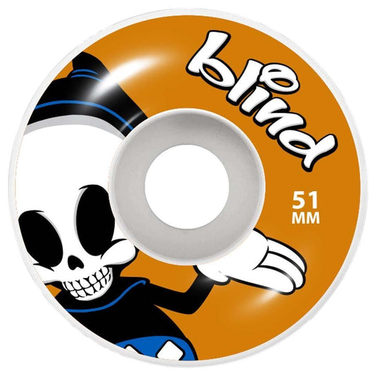 Blind Reaper Character Skateboard Wheels 99a White Orange 51mm