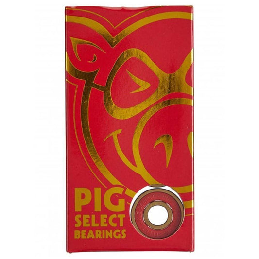 Pig Wheels Select Skateboard Bearings Red