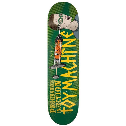 Toy Machine Skateboards Programming Injection Skateboard Deck Green 8.25"