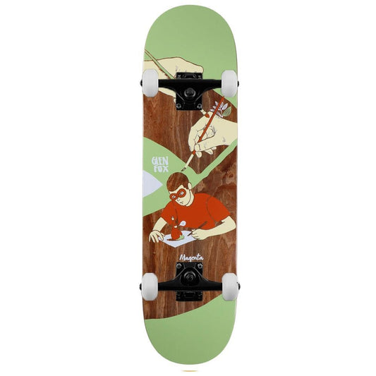 Magenta Glen Fox Extravision Complete Skateboard Sage 8.25"