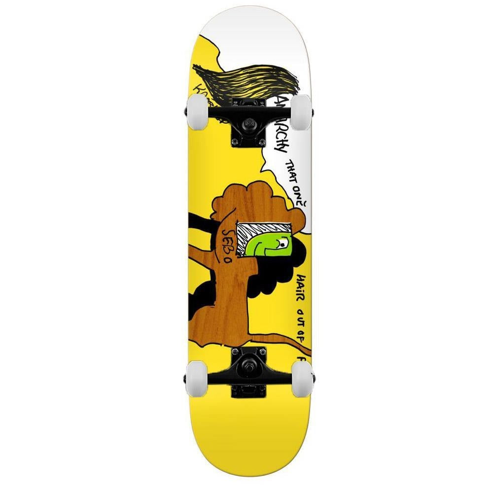 Krooked Pro Complete Skateboard Sebo Anarchy Yellow 8.12"