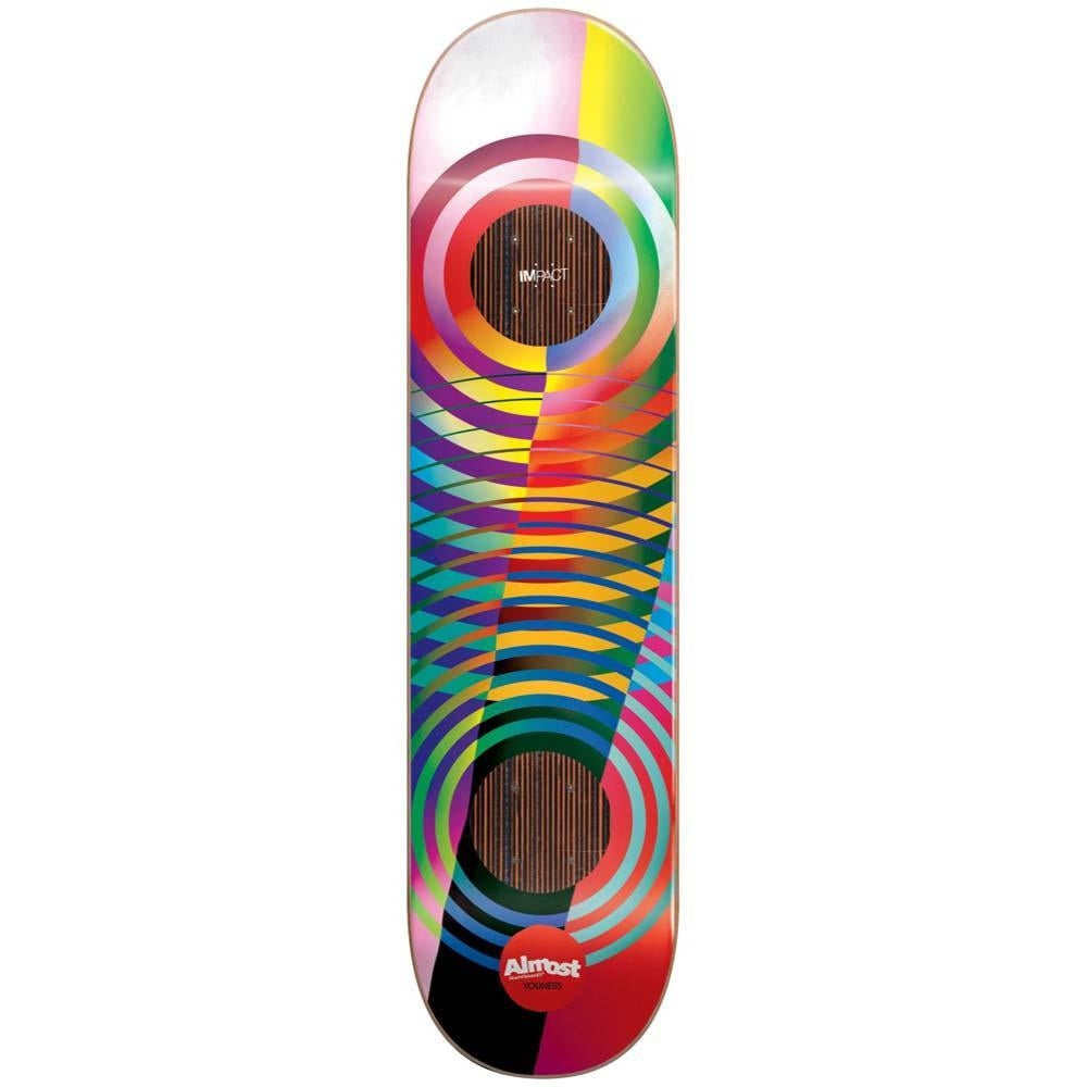 Almost Youness Gradients Cuts Impact Skateboard Deck Multi 8.375"