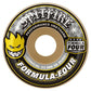 Spitfire Formula Four Conical Skateboard Wheels 99DU (Yellow print) Natural 56mm